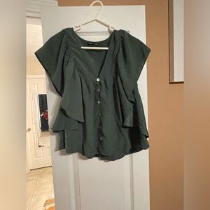 Shein, dark/olive green blouse, size M